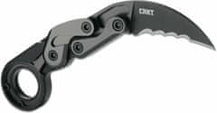 CRKT CR-4040V PROVOKE VEFF SERRATIONS kapesní nůž - karambit 6 cm, černá, hliník