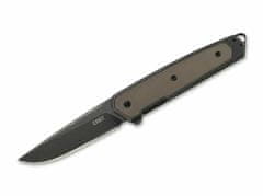 CRKT CR-7091 CINCO DESERT TAN BLACK kapesní nůž 7,3 cm, Black Stonewash, písková hnědá, G10, ocel