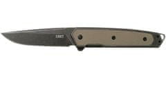 CRKT CR-7091 CINCO DESERT TAN BLACK kapesní nůž 7,3 cm, Black Stonewash, písková hnědá, G10, ocel