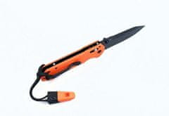 Ganzo Knife G7453-OR-WS kapesní nůž 9 cm, černá, oranžová, G10, píšťalka
