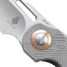 Kizer Ki3569A1 OCTOBER Gray Titanium kapesní nůž 7,4 cm, titan 