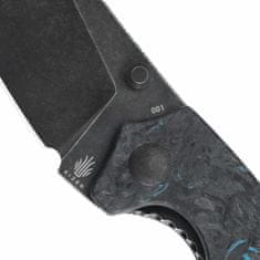 Kizer Ki4593A2 Towser K Black kapesní nůž 8,6 cm, černý Stonewash, černo-modrá, FAT Carbon