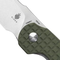 Kizer V2569C1 OCTOBER Mini Green kapesní nůž 6,5 cm, Stonewash, zelená, G10