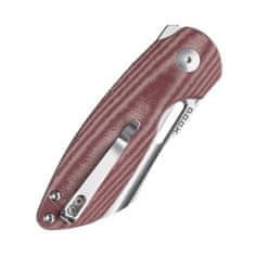 Kizer V3569A2 OCTOBER Red kapesní nůž 7,4 cm, Stonewash, červená, Micarta