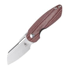 Kizer V3569A2 OCTOBER Red kapesní nůž 7,4 cm, Stonewash, červená, Micarta