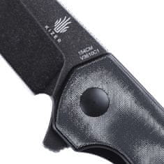 Kizer V3610C1 Azo LP Black Micarta kapesní nůž 8,7 cm, Stonewash, černá, Micarta
