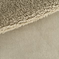 Eurofirany Přehoz na postel TEDY 70x160 Eurofirany béžový soft luxe + hřejivý fleece