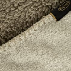 Eurofirany Přehoz na postel TEDY 70x160 Eurofirany béžový soft luxe + hřejivý fleece