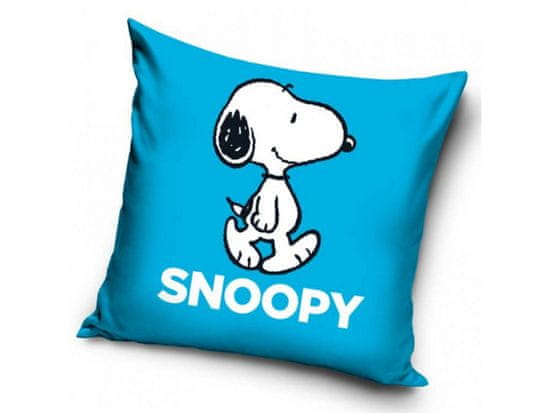 Carbotex  Povlak na polštářek Snoopy blue 40x40 cm