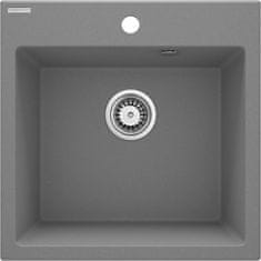 BPS-koupelny Dřez Evora granit ZQJ S103 šedý metalic
