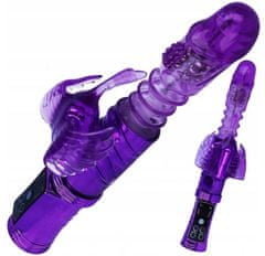 LOLO vibrátor přirážející se stimulátorem klitorisu fialový