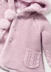 MAYORAL pletený nafialovělý kabátek pro holčičku s hřejivou podšívkou a zapínáním na patentky Velikost: 1-2m/60 cm