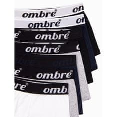 OMBRE Pánské bavlněné boxerky s kontrastní gumou 7-pack V2 OM-UNBO-0100 mix MDN124142 XXL