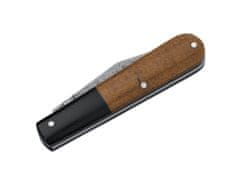 Böker Manufaktur 110943DAM Barlow Integral kapesní nůž 6,5 cm, černo-hnědá, Micarta