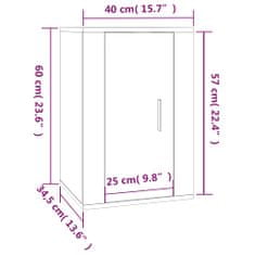 Vidaxl Nástěnné TV skříňky 2 ks dub sonoma 40 x 34,5 x 60 cm