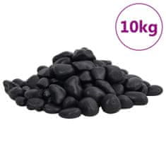 Vidaxl Leštěné oblázky 10 kg černé 2–5 cm