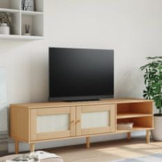 Vidaxl TV skříňka SENJA ratanový vzhled hnědá 158x40x49 cm borovice