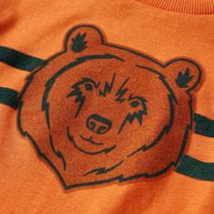 Vidaxl Dětské tričko s dlouhým rukávem Medvěd tmavě oranžové 116