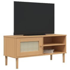 Vidaxl TV skříňka SENJA ratanový vzhled hnědá 106x40x49 cm borovice