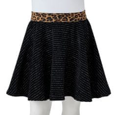 Vidaxl Dětská sukně s leopardím pasem černá 92