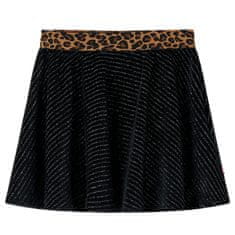 Vidaxl Dětská sukně s leopardím pasem černá 92
