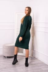 Kesi Dámské svetrové šaty Shanwen tmavě zelená Univerzální