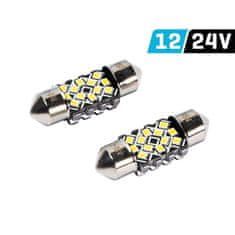 Carmotion 2ks žárovka LED 12V-24V SV 31mm čirá CANBUS