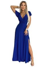 Numoco Dámské šaty 411-9 CRYSTAL, královská modrá, XS