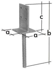 STREFA Patka sloupku zapuštěná 70, PSW 70, 70x130x8 zinek žárový / balení 1 ks