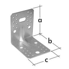STREFA Úhelník s prolisem KP 21, 105x105x90 zinkovaný plech / balení 1 ks