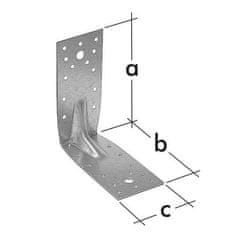 STREFA Úhelník s prolisem KPL 5, 50x50x35x2,0 zinkovaný plech / balení 1 ks