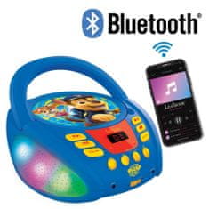 Lexibook Svítící Bluetooth CD přehrávač Tlapková patrola