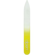 Skleněný pilník, oboustranný, 9 cm, žlutý