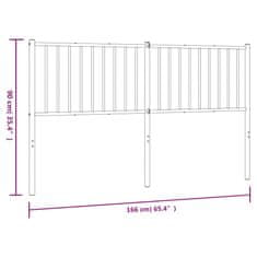Vidaxl Kovové čelo postele černé 160 cm