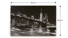 Allboards Obraz Brooklynský most v noci 90x60 ALLboards CANVAS CAN96_88