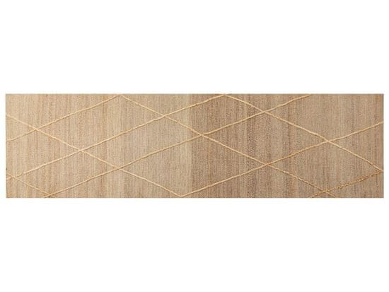 Beliani Jutový koberec 80 x 300 cm béžový YUVACIK