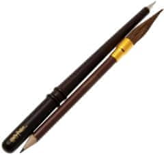 CurePink Propiska a tužka Harry Potter: Wand & Broom (7 x 23 cm)