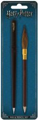 CurePink Propiska a tužka Harry Potter: Wand & Broom (7 x 23 cm)