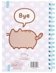 CurePink A5 blok-zápisník Pusheen: Pusheen Says Hi (14,8 x 21 cm) kroužková vazba