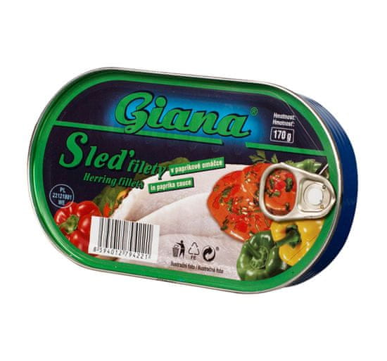 Giana Sleď filety v paprikové omáčce 170 g