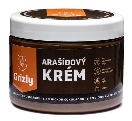 GRIZLY Arašídový krém s belgickou čokoládou 500 g