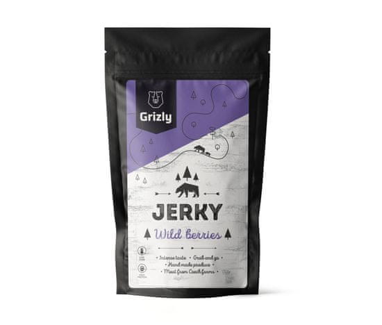 GRIZLY Sušené maso divoké bobule 125 g