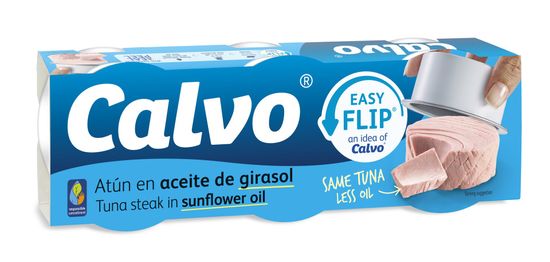 CALVO Tuňák ve slunečnicovém oleji 3x65 g