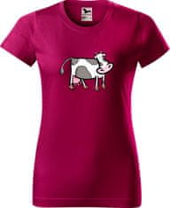 Hobbytriko Dámské tričko s krávou - Kravička Barva: Tyrkysová (44), Velikost: S