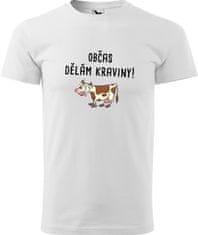 Hobbytriko Pánské tričko s krávou - Občas dělám kraviny Barva: Military (69), Velikost: 2XL, Střih: pánský