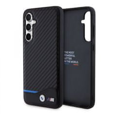 Bmw  M PU Carbon Blue Line Zadní Kryt pro Samsung Galaxy S23 FE Black