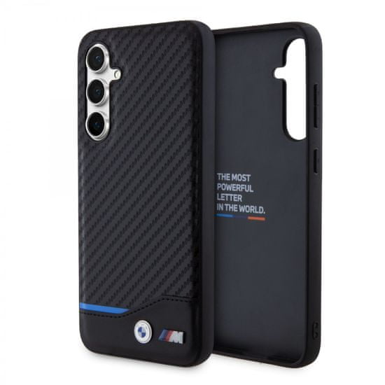 Bmw  M PU Carbon Blue Line Zadní Kryt pro Samsung Galaxy S23 FE Black