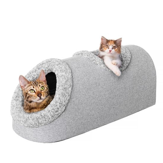 Hobbydog Box pro kočky s pelíškem "Bullet", šedá barva