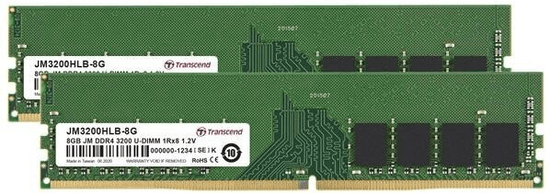 Transcend 16GB (2x8GB) DDR4 3200 CL22, 1Rx8