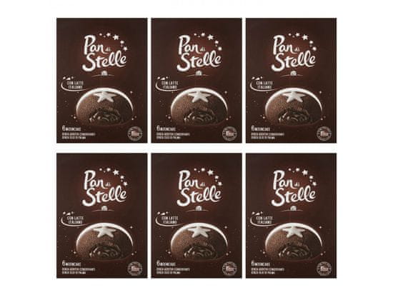 Mulino Bianco MULINO BIANCO MOONCAKE Pan di stelle - Italské sušenky s čokoládovou náplní 6x35g